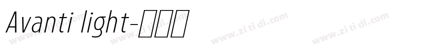 Avanti light字体转换